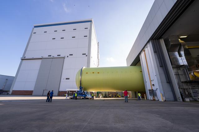 NASA image: Artemis III Liquid Hydrogen Tank Prepares for Thermal Protection System Application  